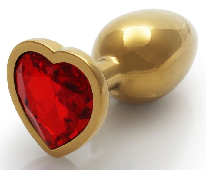 Bijou anal Heart Gem S 6 x 2.6 cm Doré-Rouge