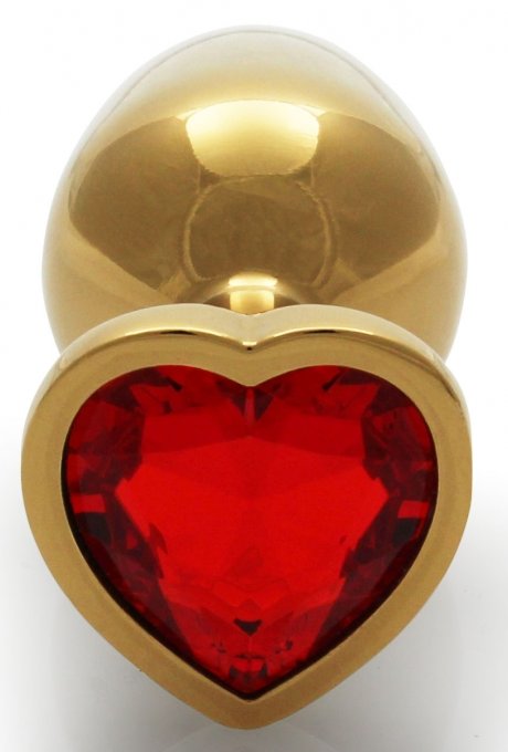 Bijou anal Heart Gem S 6 x 2.6 cm Doré-Rouge