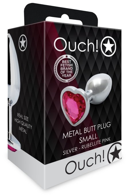 Bijou anal Heart Gem S 6 x 2.6cm Argenté-Rose