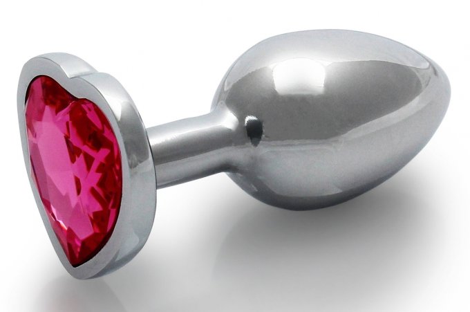 Bijou anal Heart Gem S 6 x 2.6cm Argenté-Rose