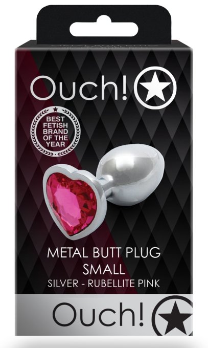 Bijou anal Heart Gem S 6 x 2.6cm Argenté-Rose