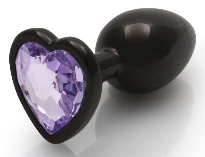 Bijou anal Heart Gem S 6 x 2.6cm Noir-Violet