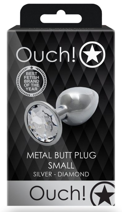 Bijou anal Round Gem S 6 x 2.6cm Argenté-Transparent