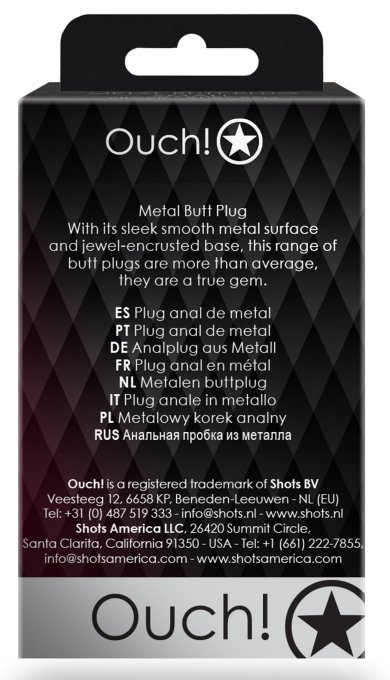 Bijou anal Round Gem S 6 x 2.6cm Noir-transparent