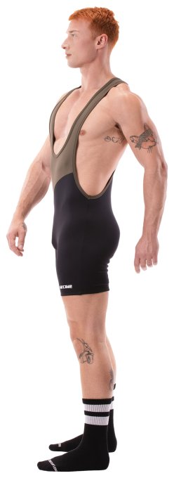 Body Singlet Luckenwalde Kaki-Noir-Blanc