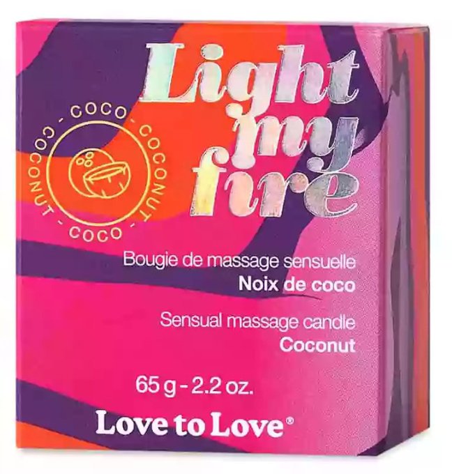 Bougie de Massage Light my fire 65g Noix de coco