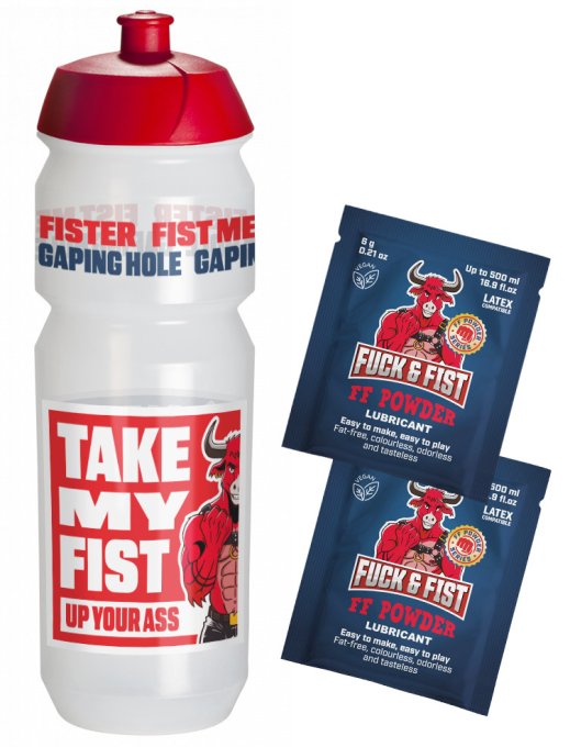 Bouteille pour Lubrifiant Fuck & Fist 750ml 2 Sachets FF POWDER 6g