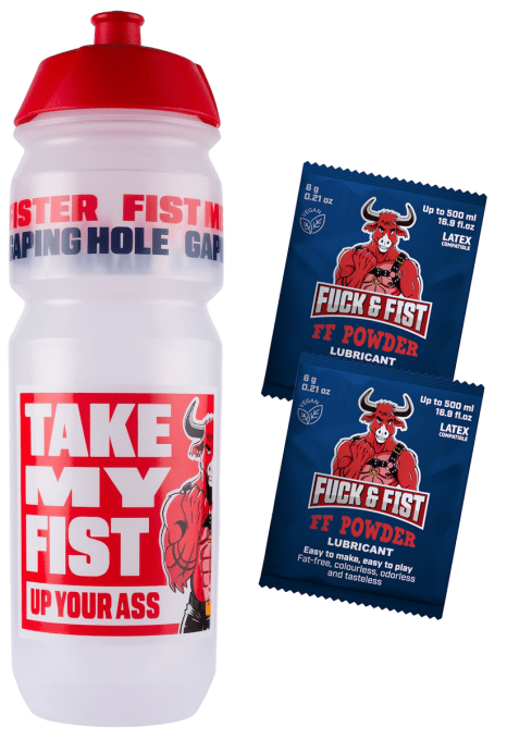 Bouteille pour Lubrifiant Fuck & Fist 750ml + 2 Sachets FF POWDER 6g