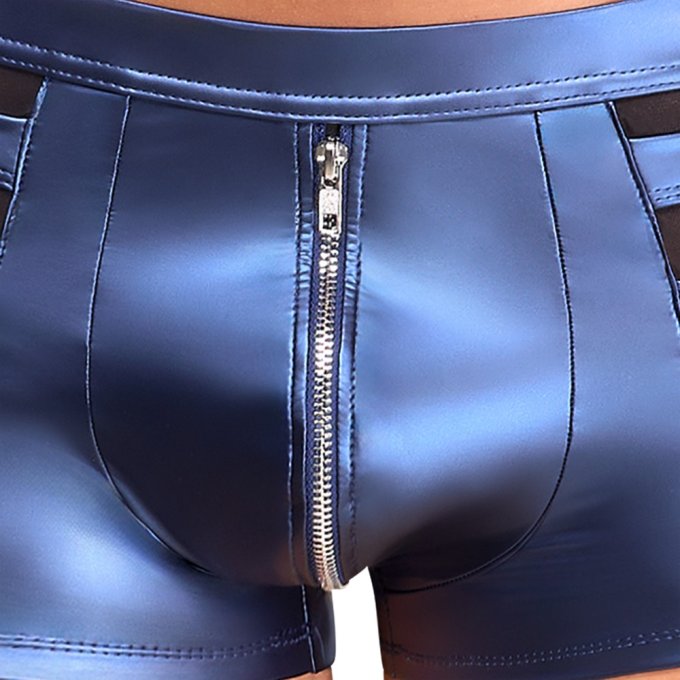 Boxer avec zip Eclino Bleu métallisé