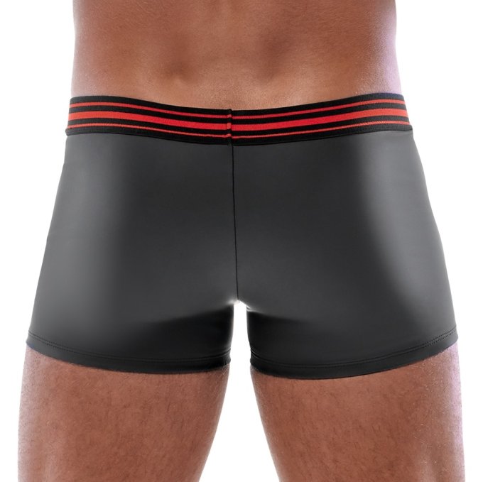 Boxer avec zip Tillio Noir-Rouge