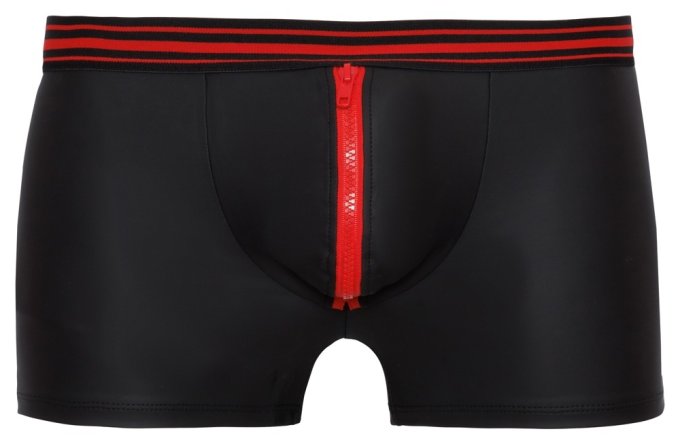 Boxer avec zip Tillio Noir-Rouge