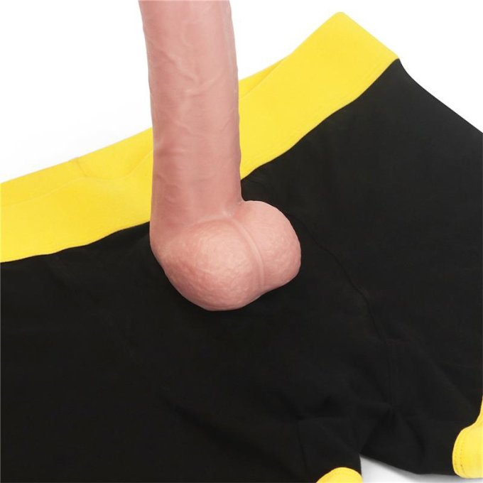 Boxer Bottomless pour Gode Horny Strapon Noir