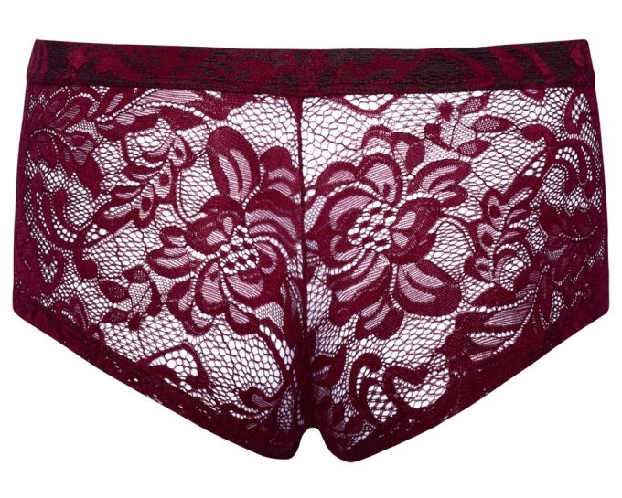 Boxer Dentelle FLINO Bordeaux