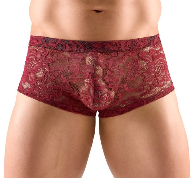 Boxer Dentelle FLINO Bordeaux