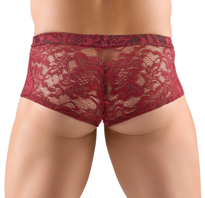 Boxer Dentelle FLINO Bordeaux
