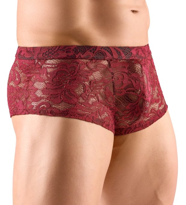 Boxer Dentelle FLINO Bordeaux