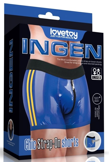 Boxer Chic Strap-On Bleu