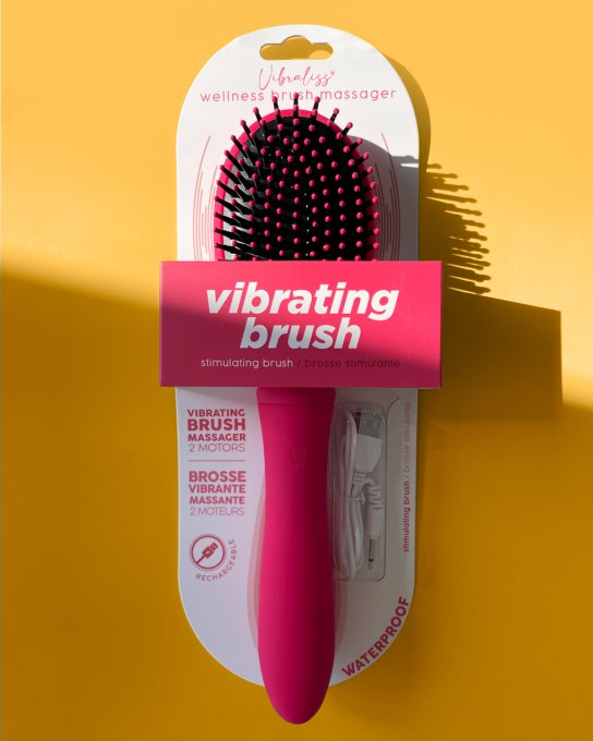 Brosse à Cheveux Vibrante Vibraliss 11.5 x 3.3cm Rose