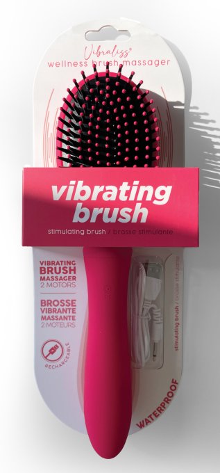 Brosse à Cheveux Vibrante Vibraliss 11.5 x 3.3cm Rose