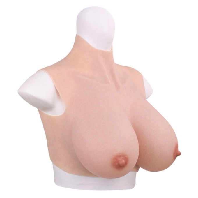 Buste Seins réalistes Silicone Col haut Bonnet B