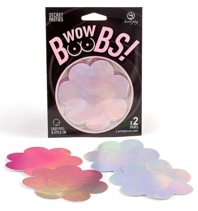 Cache-tétons Wow boobs flower