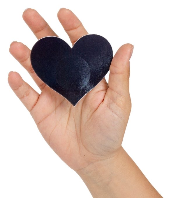 Cache-Tétons Wow boobs heart Bicolores