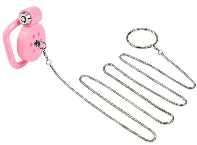 Cage avec laisse Leashidy 2.5 x 3.8 cm Rose