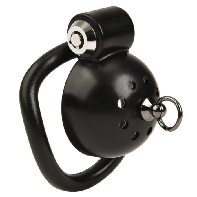Cage avec laisse Round Leash 4 x 3.5 cm Noire