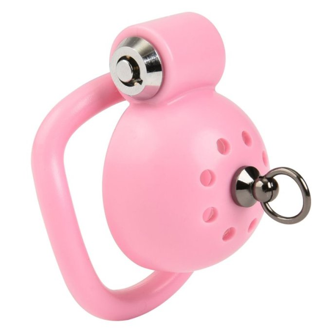 Cage avec laisse Round Leash 4 x 3.5 cm Rose