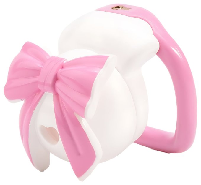 Cage Bowis 5 x 3 cm Blanche - Anneaux roses