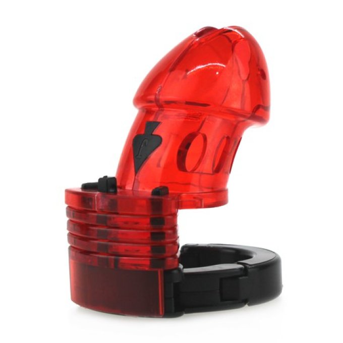 Cage de chasteté ajustable 10 x 3.5cm Rouge