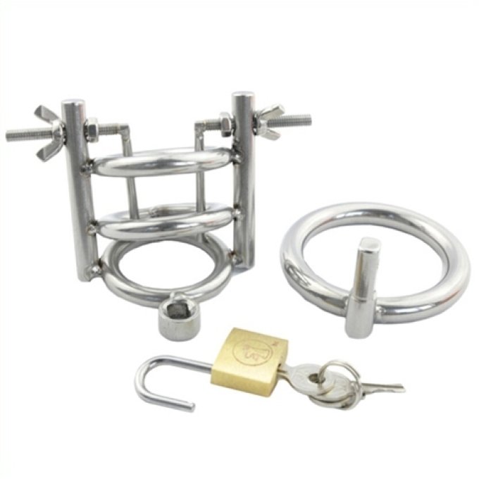 Cage de chasteté avec Écarteur d'urètre - Diamètre 3cm