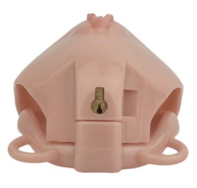 Cage de Chasteté avec Harnais Sislab 5.5 x 3.5cm Marron