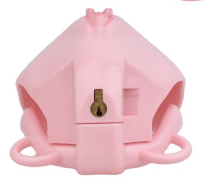 Cage de Chasteté avec Harnais Sislab 5.5 x 3.5cm Rose