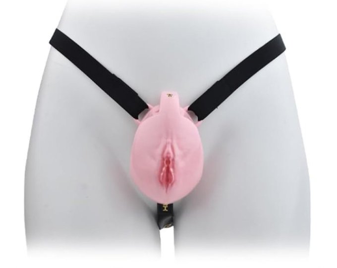 Cage de Chasteté avec Harnais Sislab 5.5 x 3.5cm Rose