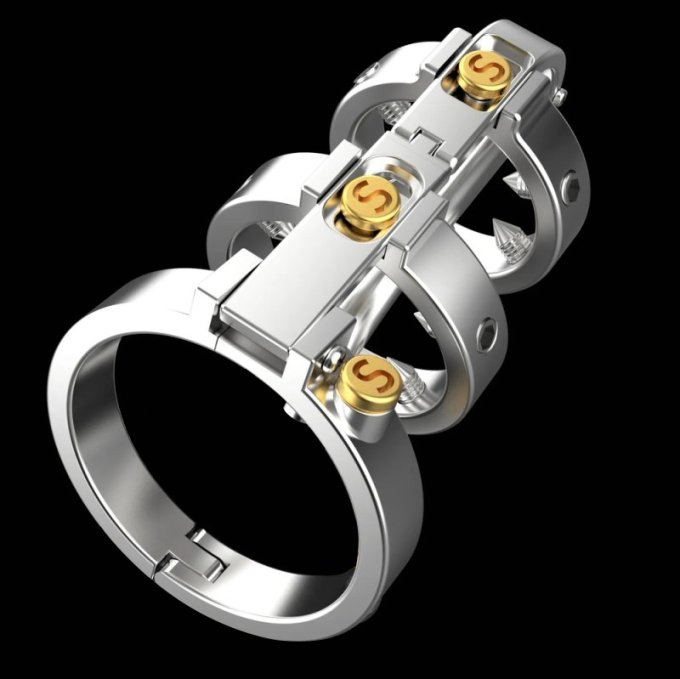 Cage de chasteté avec Tige Full Mechanic 6.5 x 3.5cm