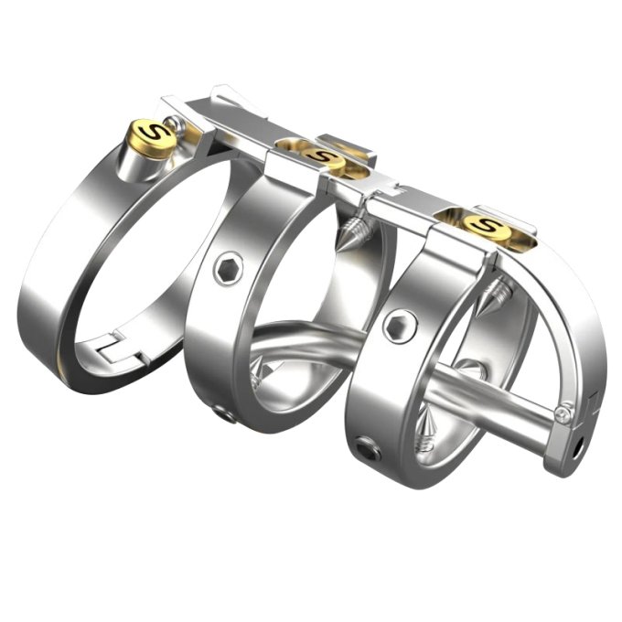 Cage de chasteté avec Tige Full Mechanic 6.5 x 3.5cm