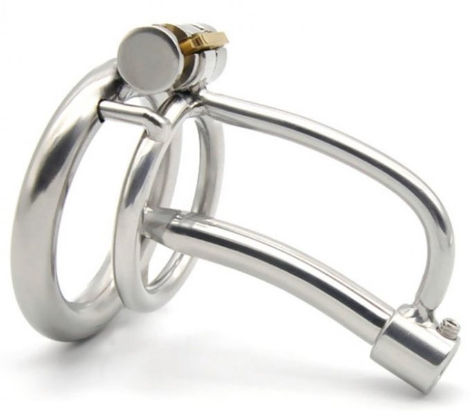 Cage de chasteté avec Tige Urètre 5cm - Diamètre 8mm