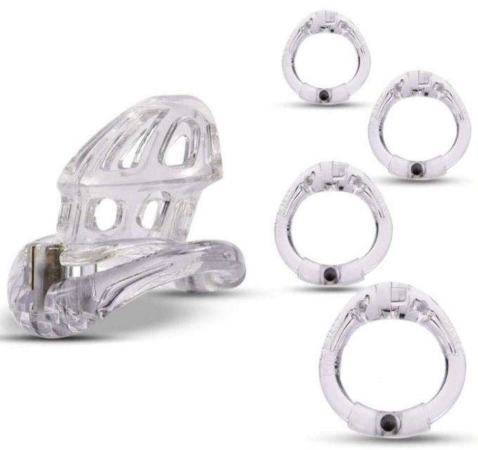 Cage de chasteté Beam 6 x 3cm Transparente