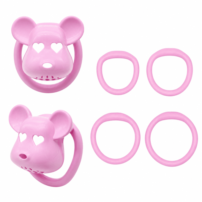 Cage de chasteté Bear Lock 5 x 3.1 cm Rose