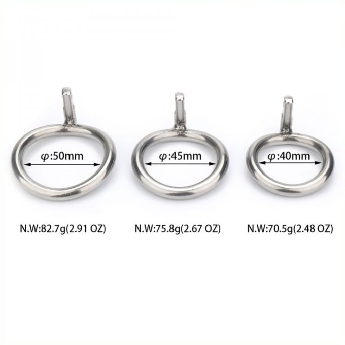 Cage de chasteté Birdy métal 8 x 3.5 cm