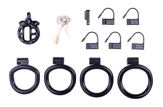 Cage de chasteté courte Lyfy 4 x 3.3cm Noire