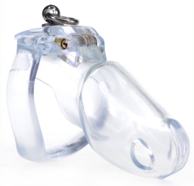 Cage de chasteté Dick Off 10 x 3cm Transparent