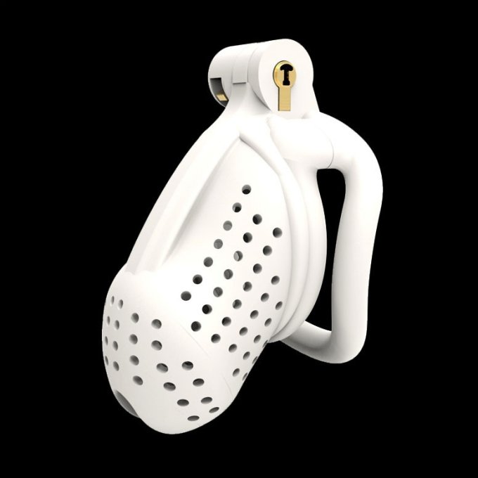 Cage de chasteté Dottia Blanche 8.5 x 3.5cm