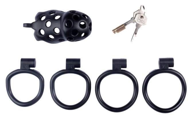 Cage de chasteté Dotty L 9.5 x 3.9cm Noire