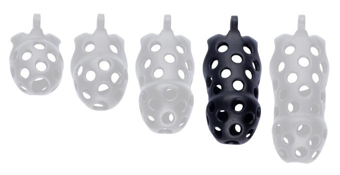 Cage de chasteté Dotty XL 10 x 4cm Noire