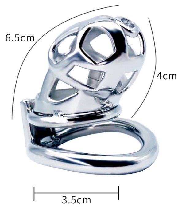 Cage de chasteté en métal Bekar 6.5 x 3.2cm