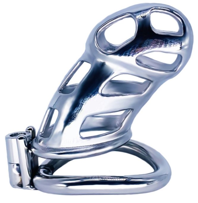 Cage de chasteté en métal Cobra Steel 10 x 3.7cm