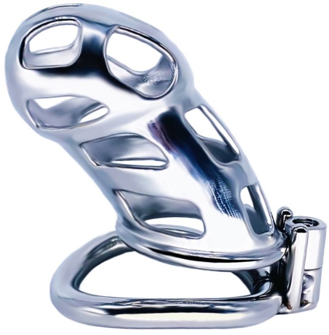 Cage de chasteté en métal Cobra Steel 10 x 3.7cm
