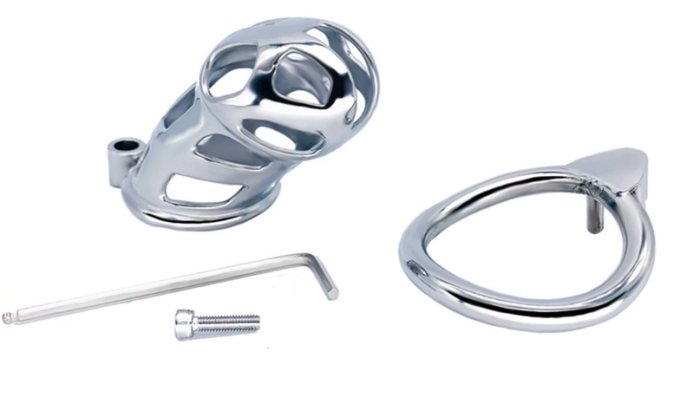 Cage de chasteté en métal Cobra Steel 10 x 3.7cm